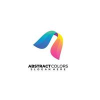 letter n abstract color design template illustration vector