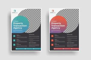 real estate house and property selling flyer design vector