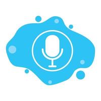 Microphone icon with voice bar command vector