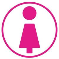 Female toilet door signs vector