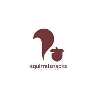 squirrel nuts logo template illustration design vector