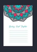 Mandala vintage template card vector