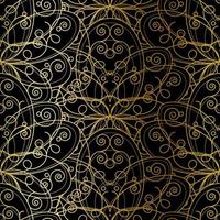 Vector Golden Geometric Gradient Seamless Pattern Design