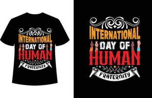 International Day of Human Fraternity vector