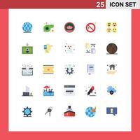 Pictogram Set of 25 Simple Flat Colors of cashing sad coin happy sign Editable Vector Design Elements