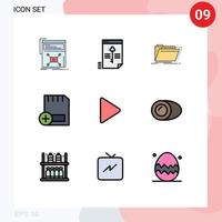 9 Creative Icons Modern Signs and Symbols of computers add key folder directory Editable Vector Design Elements