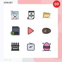 9 Creative Icons Modern Signs and Symbols of computers add key folder directory Editable Vector Design Elements