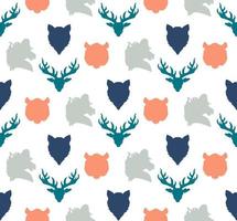 Wildlife seamless pattern vector