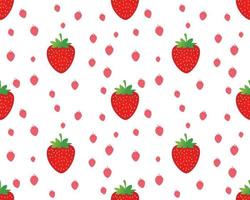 seamless strawberry pattern vector