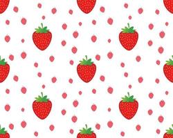 seamless strawberry pattern vector