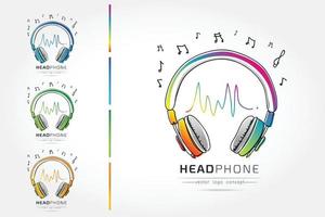 stylized image of Headphone vector