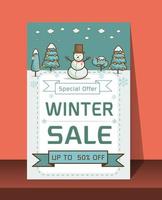 Winter Sale banner Vector illustration