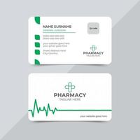 diseño de plantilla de tarjeta de visita de médico simple moderno vector