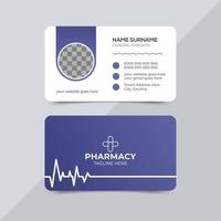 Modern simple medical doctor business card template design vector