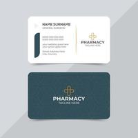 Modern simple medical doctor business card template design vector
