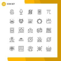 25 Creative Icons Modern Signs and Symbols of elearning data record read ram Editable Vector Design Elements