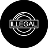 icono de vector ilegal