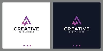 logo initial letter A and M abstract. business card. vector
