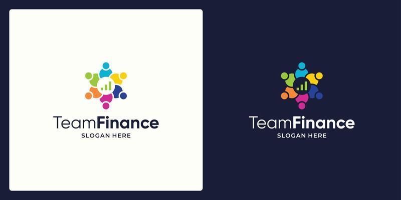 Vector design of Social Network Logo and financial investment logo design.