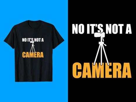 Camera T-Shirt Design, Typography, Photographer, Vector