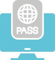 E - Passport Vector Icon