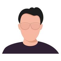 Portrait of a young man. Avatar for social network. Vector illustration.