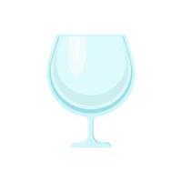 Empty glass for alcoholic drinks. Vector object on a white background, Isolate