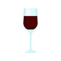 A glass of alcoholic drink. Vector object on a white background, Isolate