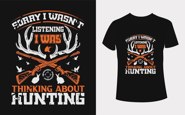Hunting T-shirt Design for hunting lover, EPS template