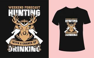 Hunting T-Shirt Design vector template