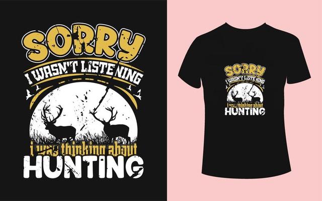 Hunting t-shirt design template, EPS fife