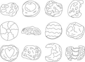 Hand drawn cookies clipart set vector