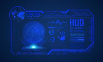 Modern HUD Technology Screen Background vector