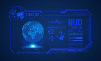 Modern HUD Technology Screen Background vector