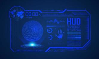 Modern HUD Technology Screen Background vector