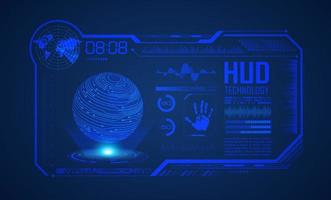 Modern HUD Technology Screen Background vector