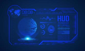 Modern HUD Technology Screen Background vector