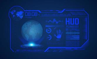Modern HUD Technology Screen Background vector
