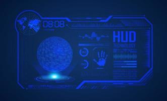 Modern HUD Technology Screen Background vector