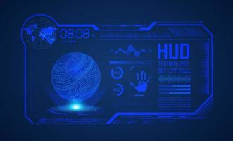 Modern HUD Technology Screen Background vector