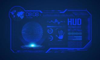 Modern HUD Technology Screen Background vector