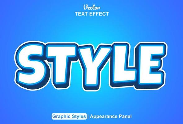 style text effect with modern and editable graphics