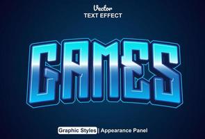 Games text effects with graphic style and editable. vector