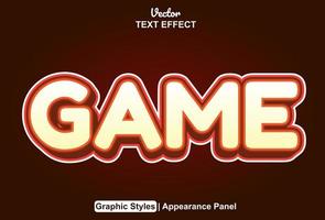 Game text effects with graphic style and editable. vector
