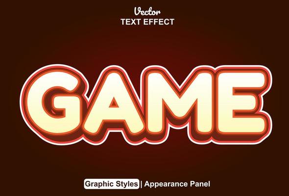 Game text effects with graphic style and editable.