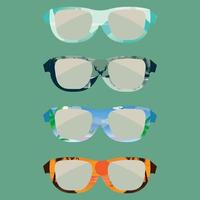 vector glasses with various beautiful motifs