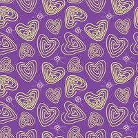 Heart-shaped abstract line pattern with colorful design and background. Seamless Pattern vector illustration. Suitable for valentine's day cards, wrapping paper, textiles