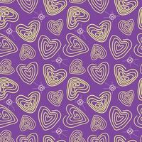 Heart-shaped abstract line pattern with colorful design and background. Seamless Pattern vector illustration. Suitable for valentine's day cards, wrapping paper, textiles