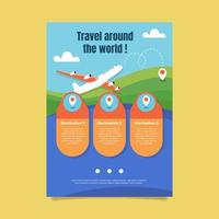 plantilla de póster vertical para agencia de viajes vector