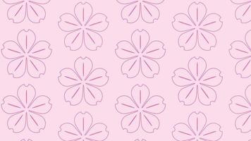 Pink Minimal Flower Wallpaper vector